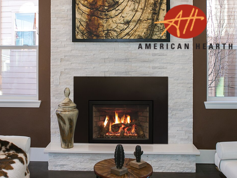 american hearth gas insert at motown fire detroit fireplaces