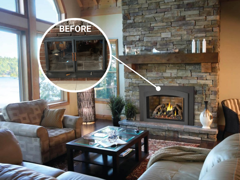 Convert from Wood to Gas with a Gas Insert In Detroit | Motown Fire