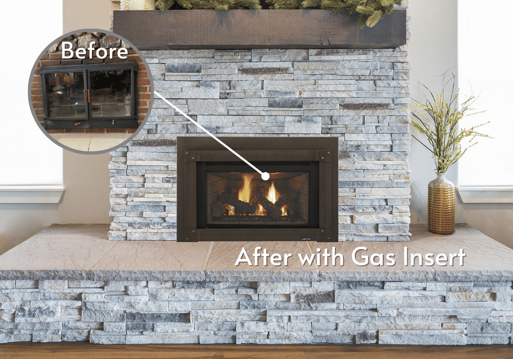 majestic gas insert installation fireplace update