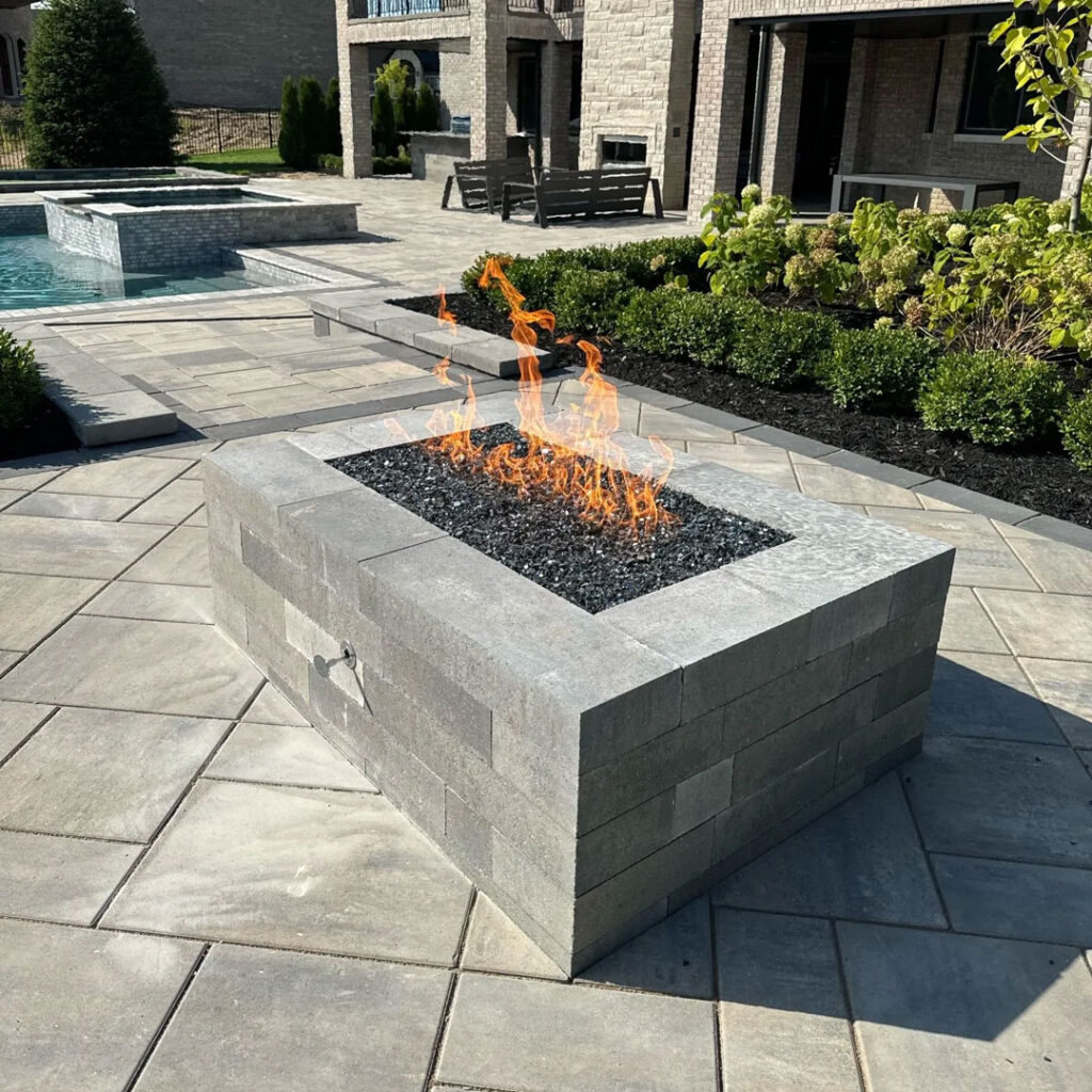 Gas fireplace and fire pit installation in Ferndale, MI