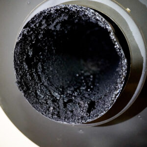 Creosote buildup in chimney in CHesterfield, MI.