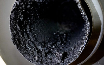 Creosote buildup in chimney in CHesterfield, MI.