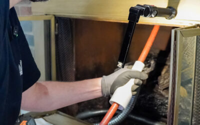 Fireplace cleaning in Birmingham, MI.