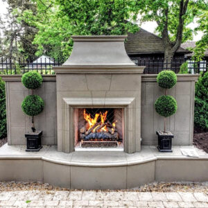 Gas fireplace installation in Clawston, MI.