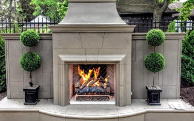 Gas fireplace installation in Clawston, MI.