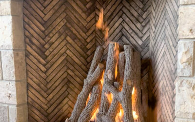 Gas fireplace installation in Birmingham, MI.