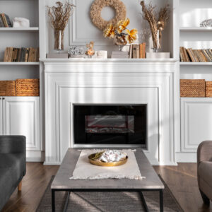 Fireplace decor ideas for Christmas in Troy, MI.