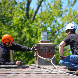 Spring chimney inspection in Grosse Pointe Shores, MI.